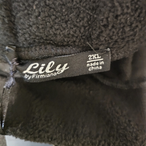 NWT Black Fleece Pants with Pockets Cozy Warm by Lily - Picture 6 of 7